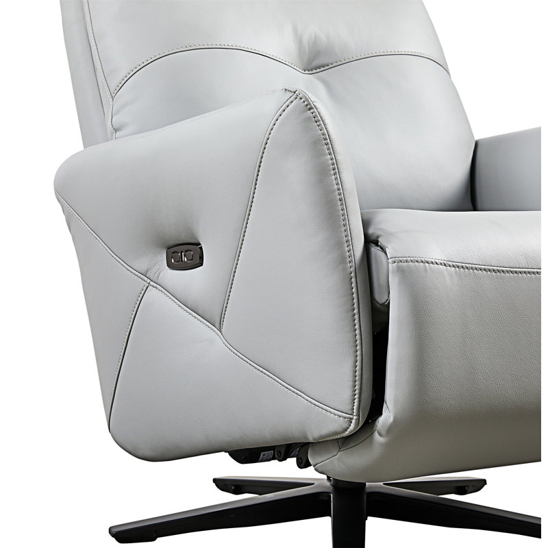 Hokku Designs Recliner Chair With Dual Motor Euro Contemporary Design Adjustable Headrest 360 Swivel USB Charge Port New Living Style Wayfair